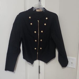Hybrid Apparel Black Blazer with Gold Accents